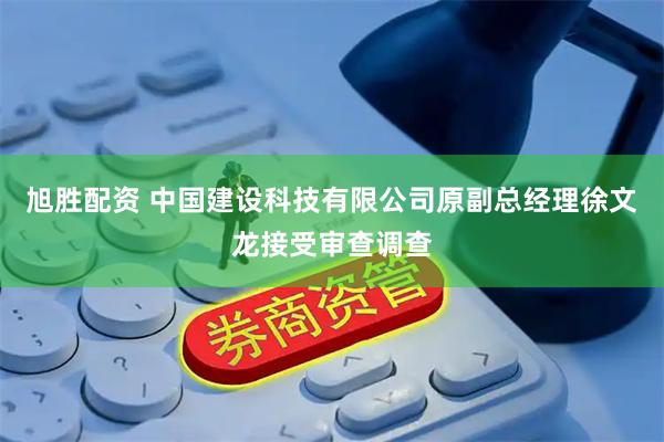 旭胜配资 中国建设科技有限公司原副总经理徐文龙接受审查调查