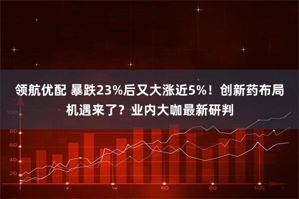领航优配 暴跌23%后又大涨近5%！创新药布局机遇来了？业内大咖最新研判