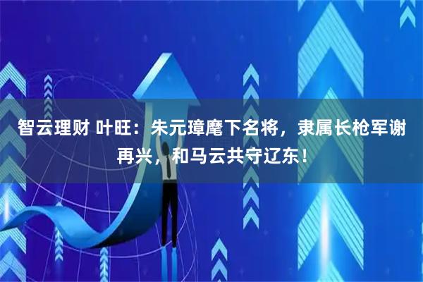 智云理财 叶旺：朱元璋麾下名将，隶属长枪军谢再兴，和马云共守辽东！